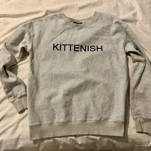 Kittenish crew neck sweatshirt